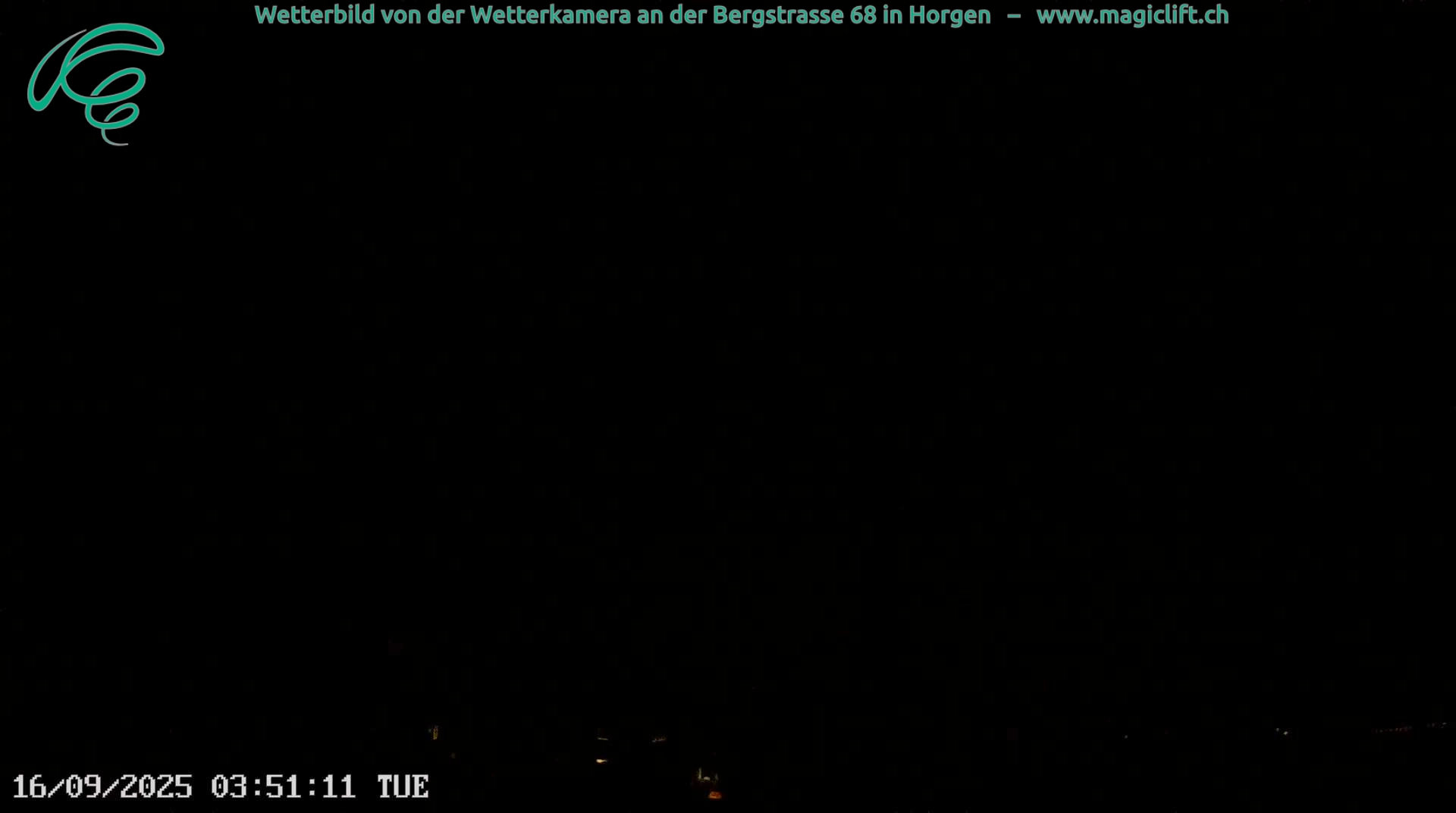 Die Webcam zeigt zum Bisenstartplatz Frohe Aussicht in Oberrieden und den Himmel von Horgen in Blickrichtung Zürich